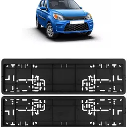 brothertwo Car Number Plate Frame Front & Rear Plate Holder for Maruti Suzuki Alto 2019 Car Number Plate image 1