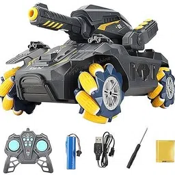 Water Ball Shooter Remote Control 2.4GHz Rechargeable RC Car Tank-image-58