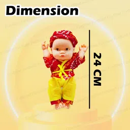 rpc99 Real Natural Looking Rajsthani baba baby Boy for kids - 22 cm image 2