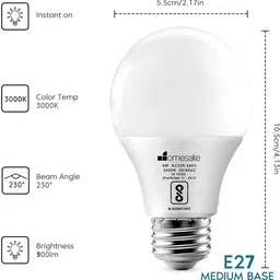 homesake 9 W Eye Safety Compliance Capsule E27 LED Bulb image 4