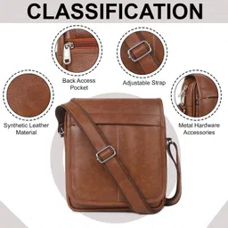 zipcraze Men Tan Messenger Bag image 5
