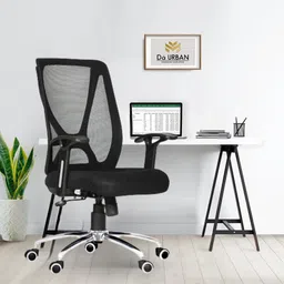 Xcess Black Mesh Mid Back Revolving | Ergonomic | Home & Office| Mesh Office Executive Chair-image-40
