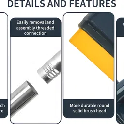 kitchly 2-in-1 Bathroom & Floor Cleaning Comb Brush with Wiper Plastic Wet and Dry Brush image 5