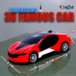 gurukrupa 3D LIGHT CAR - RED image 2