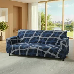 nfi essentials Polyester 3 Seater Sofa Striped Cover image 2