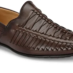 house of pataudi Men’s Stylish Loafers | Handcrafted Woven Slip-On Formal & Casual Shoes Mojaris For Men image 4