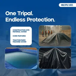 double kissan 10FTX10FT-80-Y Tent - For Suitable For: Household Storage, Balcony Shade, 2-Wheeler Cover, Rain Protection image 4