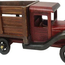 desi karigar Handmade Vintage Wooden Truck For Home Decor And Play (Brown)-picture-16