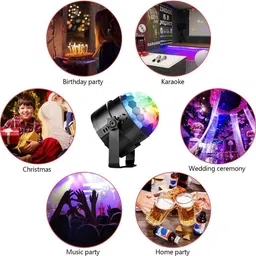 ankri DJ Party Lights Sound Activated with Remote 7Color Modes Party Stage Disco Light Single Disco Ball image 5
