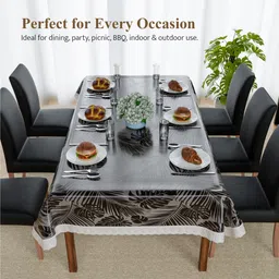 kuber industries PVC 8 Seater Self Design Table Cover image 2