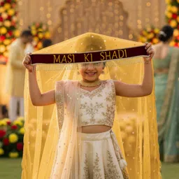 kaevion Net Self Design Yellow Women Dupatta-picture-35