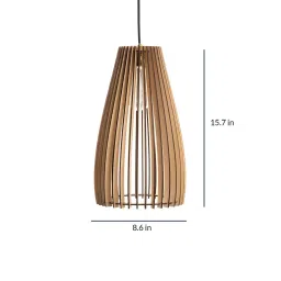 think artly Nebula Bahama Black Wooden Hanging Light image 4