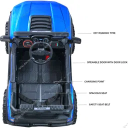 smallboytoys POBO (1-8Yrs) Jeep Battery Operated Ride On image 4