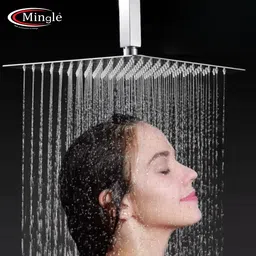 mingle 12x12 Inches Rain Shower for Bathrooms| Showerhead with 15 Inch Ceiling Arm Fixed Mount-picture-21
