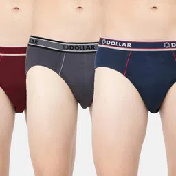 dollar bigboss Pack of 3 Anti-Microbial Super Combed Cotton Solid Men Brief-picture-12