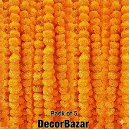 decorbazar Orange Marigold Artificial Flower-picture-46
