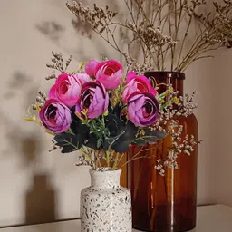 artier for vase, pot filler, gifting, table decoration Purple Peony Artificial Flower image 2