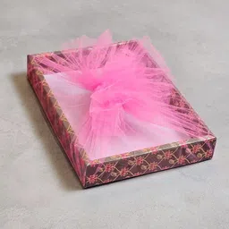 satyam kraft 4 Pcs Multipurpose Decorative Folding Box Net Gift Hamper Rakshabandhan Gifting Paper Decorative Platter image 3