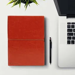 jhingalala Soft Leather Finish Executive Diary Notebook with Elastic Closure, 80 GSM A5 Notebook Ruled 224 Pages image 2