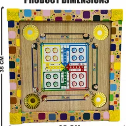 fundio Carrom Board for Kids | Wooden Carrom Board Game 3-in-1 2 cm Carrom Board image 3