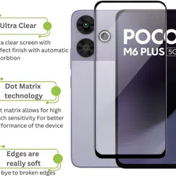 EITANSHA CREATION Edge To Edge Tempered Glass for POCO M6 Plus, POCO M6 Plus 5G image 2