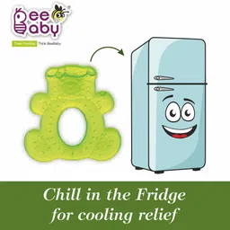 beebaby Teddy Ring Water Filled Teether with Carry Case, Cooling Teether, BPA free 3M+ Teether image 3