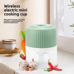 wannasky Electric Mini Garlic Chopper, 250ML Food Mincer USB Fruit & Vegetable Chopper Electric Vegetable & Fruit Chopper image 4