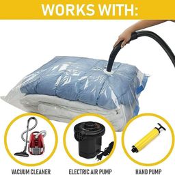 maitri enterprise 5Pack Vacuum Compression Storage Bags With Pump,Space Saver Sealer Bag M361 Travel Storage Vacuum Bags-picture-13