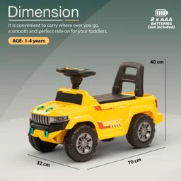 baybee Speedy Baby Ride on Jeep Toys for Kids Push Car with Music & LED Light 1-4 Years Rideons & Wagons Non Battery Operated Ride On image 5