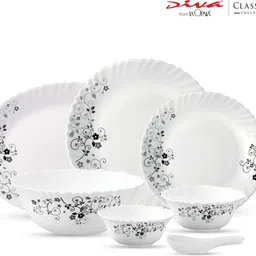 laopala Pack of 33 Opalware Diva Classique Collection Mysterio Black Dinner Set image 2