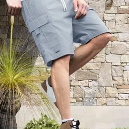 tyrell Solid Men Grey Cargo Shorts-picture-20