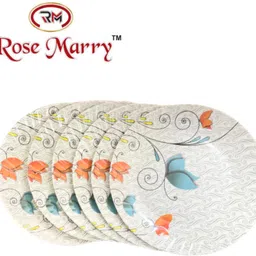 rose marry Pack of 41 Melamin (DAISY) Premium Quality Designer Melamine Dinner Set in Multicolor Dinner Set image 2