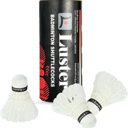 luster Badmintion Shuttle Cork, Feather Shuttle Cork Feather Shuttle - White image 1