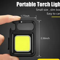 pampa Multifunction Keychain Rechargeable Led Light with Bottle Opener, Magnetic Base 6 hrs Lantern Emergency Light image 1