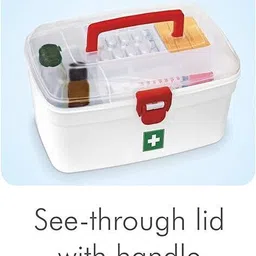 mrquee JCG Rectangular Medicine Box, Medical Box, First aid Box, Multi Purpose Box First Aid Kit image 3