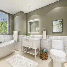 khushi decors Led Mirror with Light Bathroom Wall Decor Makeup Room 24x24 Inch LT12 Bathroom Mirror image 2