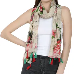 stolevilla Printed Chiffon Women Multicolor Scarf, Stole, Fancy Scarf image 3
