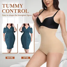 rlanos Tummy Tucker Women's High Waist with Anti Rolling Strips Shapewear for Women Comfortable Slimming Panties Underwear Shapewear Body Shapewear Shorts (Size : 28 to 34 Inch) image 4