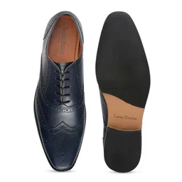 LOUIS STITCH Men Perforated Wingtip Premium Leather Formal Brogues image 5