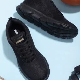 Koburg Men Black Mesh Running Non-Marking Shoes-picture-27