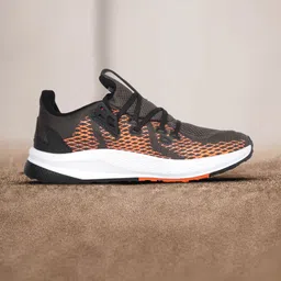 ADIDAS Men Olive Green & Orange Woven Design Aerojolt Running Shoes-picture-10