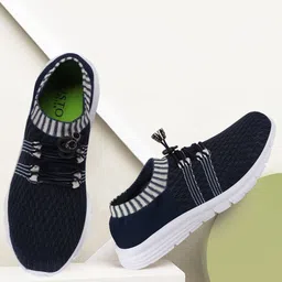 FAUSTO Women Blue Canvas Running Shoes-picture-24