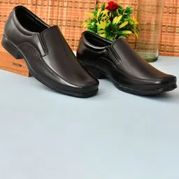 RDXO Men Leather Formal Slip-On Shoes-picture-37