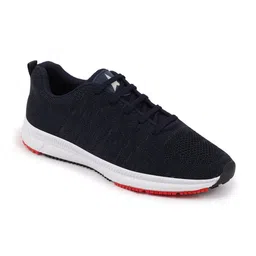 FAUSTO Men Navy Blue Mesh Running Non-Marking Shoes image 2