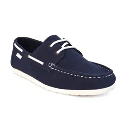 Styli Men Blue Round Toe Canvas Boat Shoes image 4