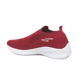 ASIAN Men Maroon Mesh Running Slip On Shoes image 4