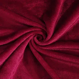 klotthe Maroon Solid 300 TC Wool Single Fitted Bedsheet with Pillow cover image 4
