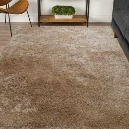 Beige Polyester Shaggy 10' x 8' Hand tufted Carpet By Kaleen India-picture-24