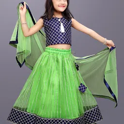 BAESD Girls Embroidered Ready to Wear Lehenga & Blouse With Dupatta-picture-29