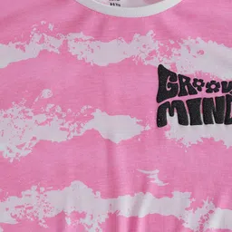 Pantaloons Junior Girls Tie & Dye Cotton Round Neck Top image 3